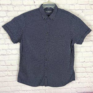 Angelo Litrico by C&A Men's Navy Blue Button Down Short Sleeve Shirt. Size: XL